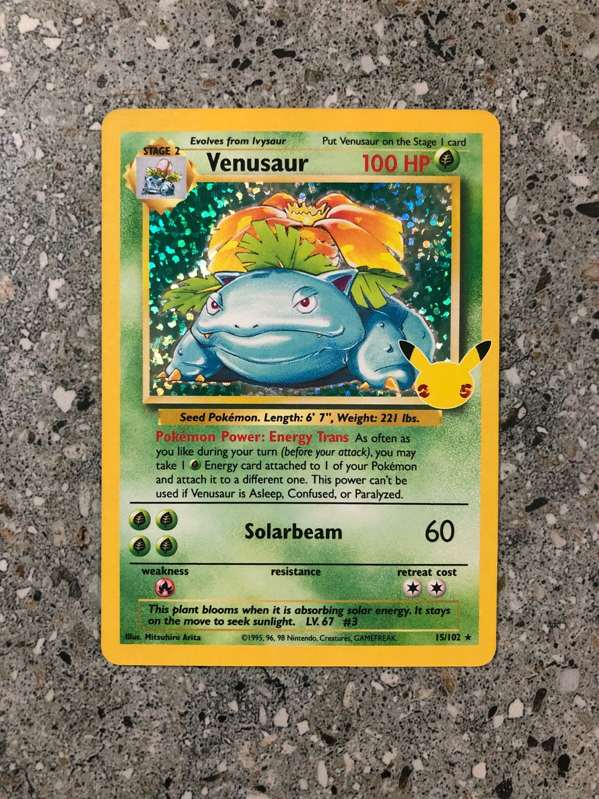 Pokemon TCG Venusaur 15/102 Celebrations Classic Collection