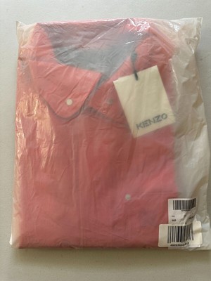 Pre-owned Kenzo Men's Mid Length Poppy Coat In Poppy Orange-medium