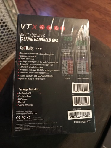 Golf Buddy VTX Handheld Golf The Most Advanced Talking Handheld GPS - NEW