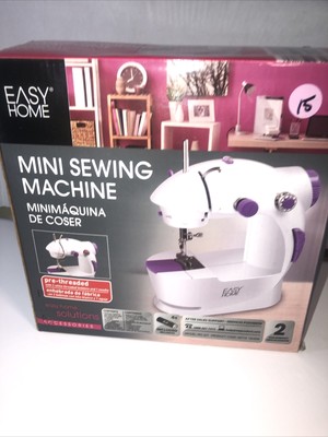 Easy Home Mini Sewing Machine, MS-201. 2 Speeds, Foot Pedal, 4 Needles Preowned