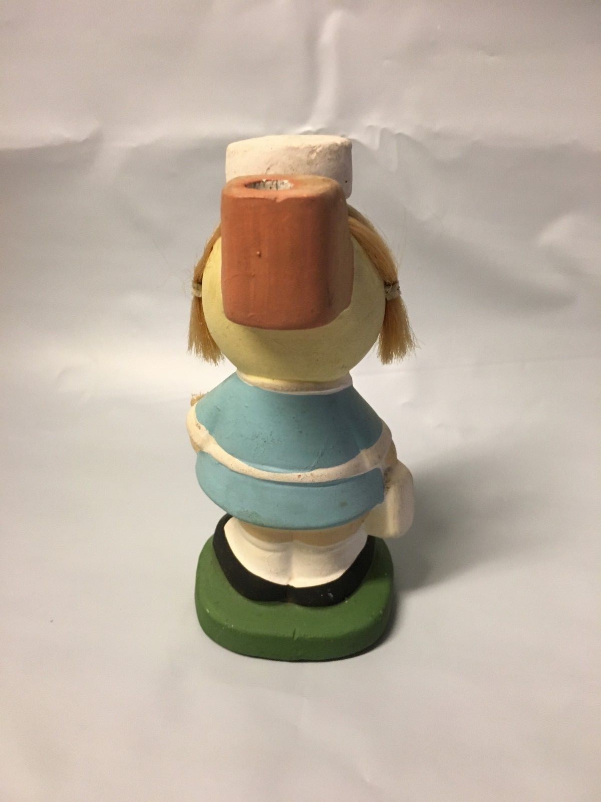 Vintage 1960's Enesco Ceramic Nurse Pencil Holder Figurine Made In Japan