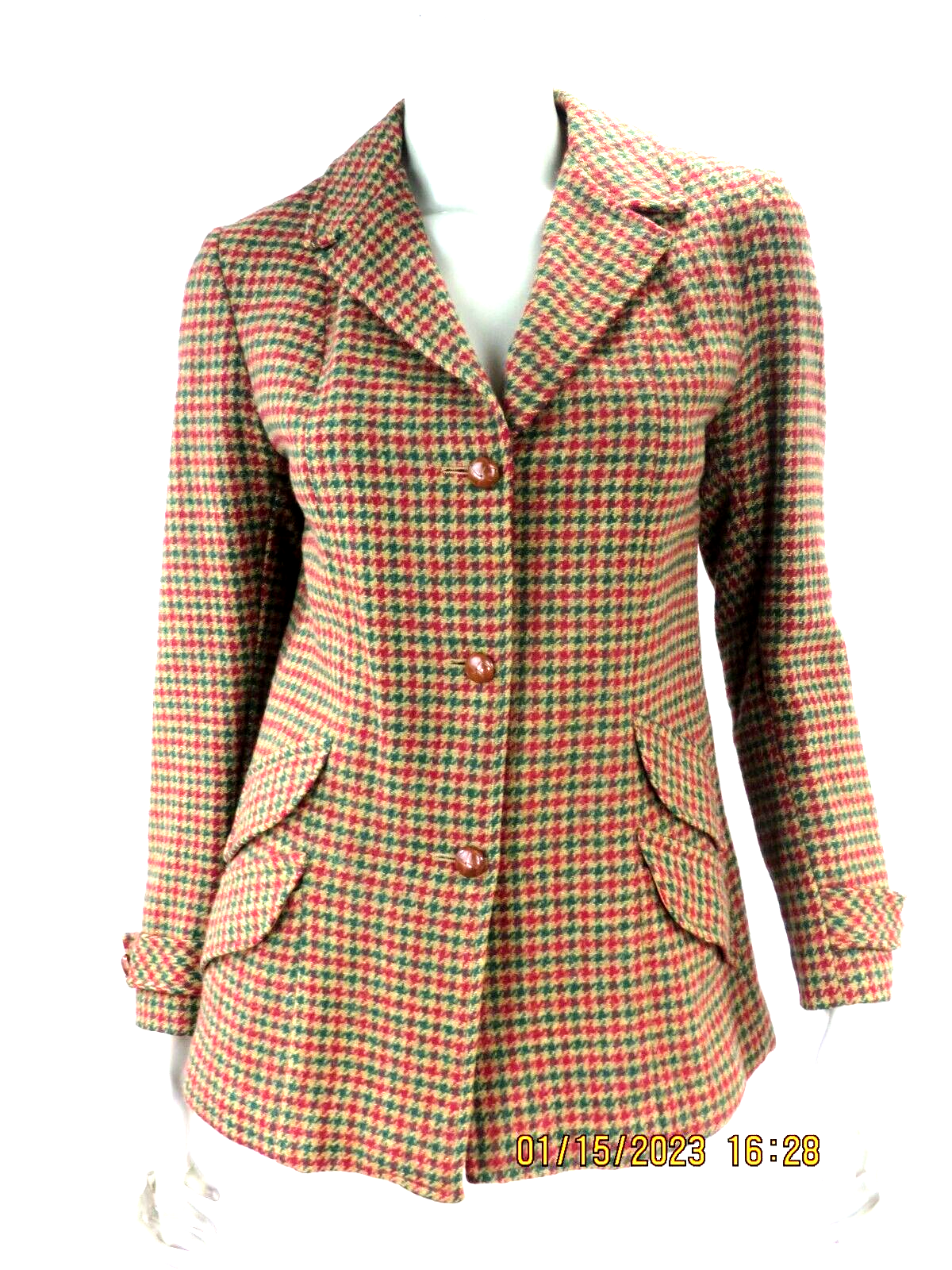 MR THOMSONPLEASE! SZ S VTG 60's Wool Plaid Riding MR THOMSONPLEASE! SZ S VTG 60's Wool Plaid Riding