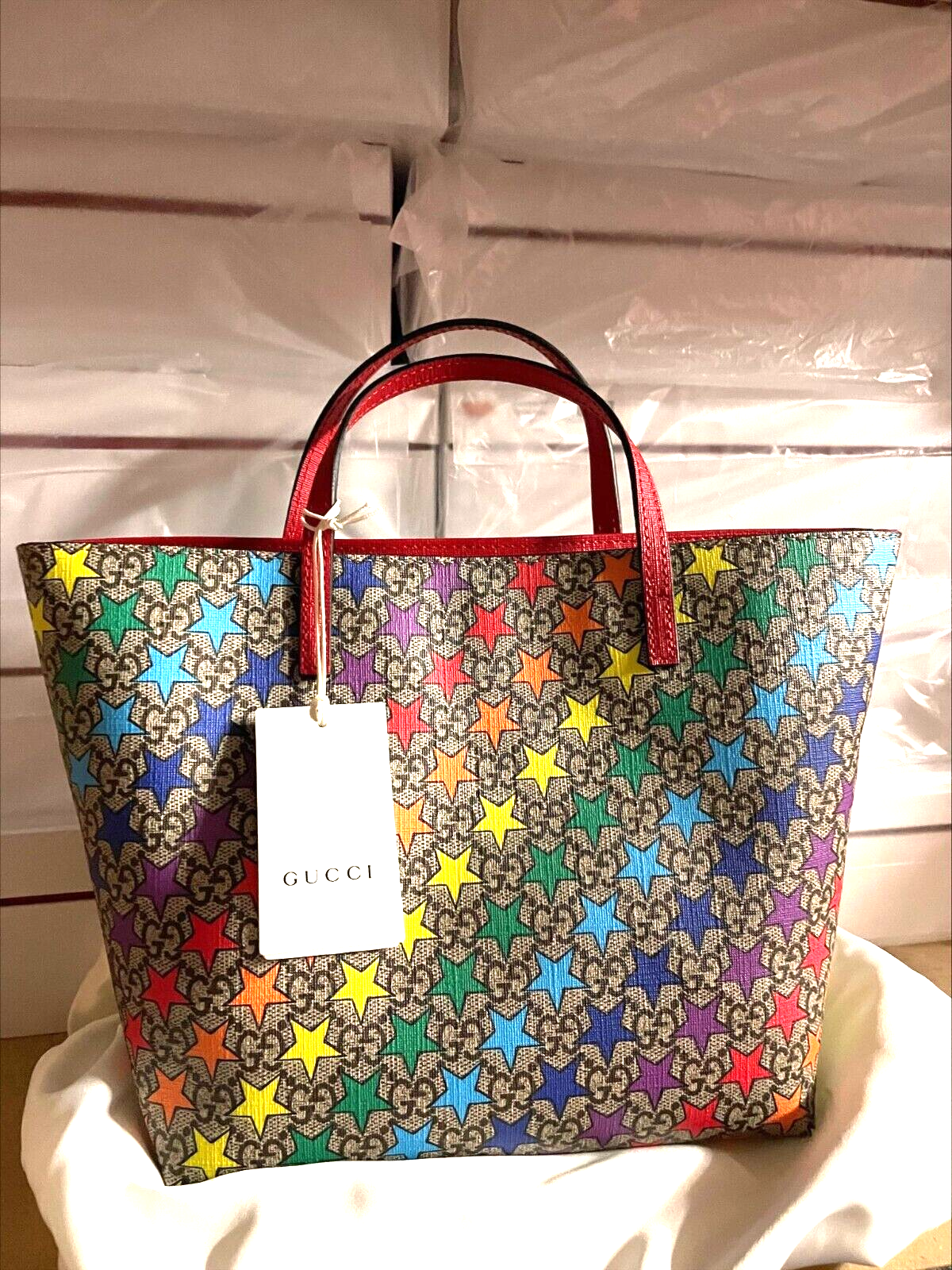 Gucci GG Multicolour Small Tote Bag in Blue for Men