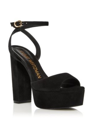 Женские черные сандалии STUART WEITZMAN на платформе 1-1/2 Ryder Ii с миндалевидным каблуком, 9 М