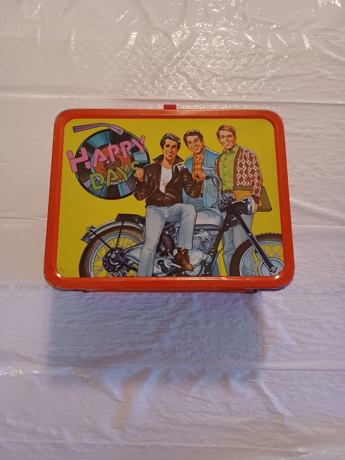 Vintage 1976 Happy Days Fonzie Collectible Metal Lunchbox No Thermos
