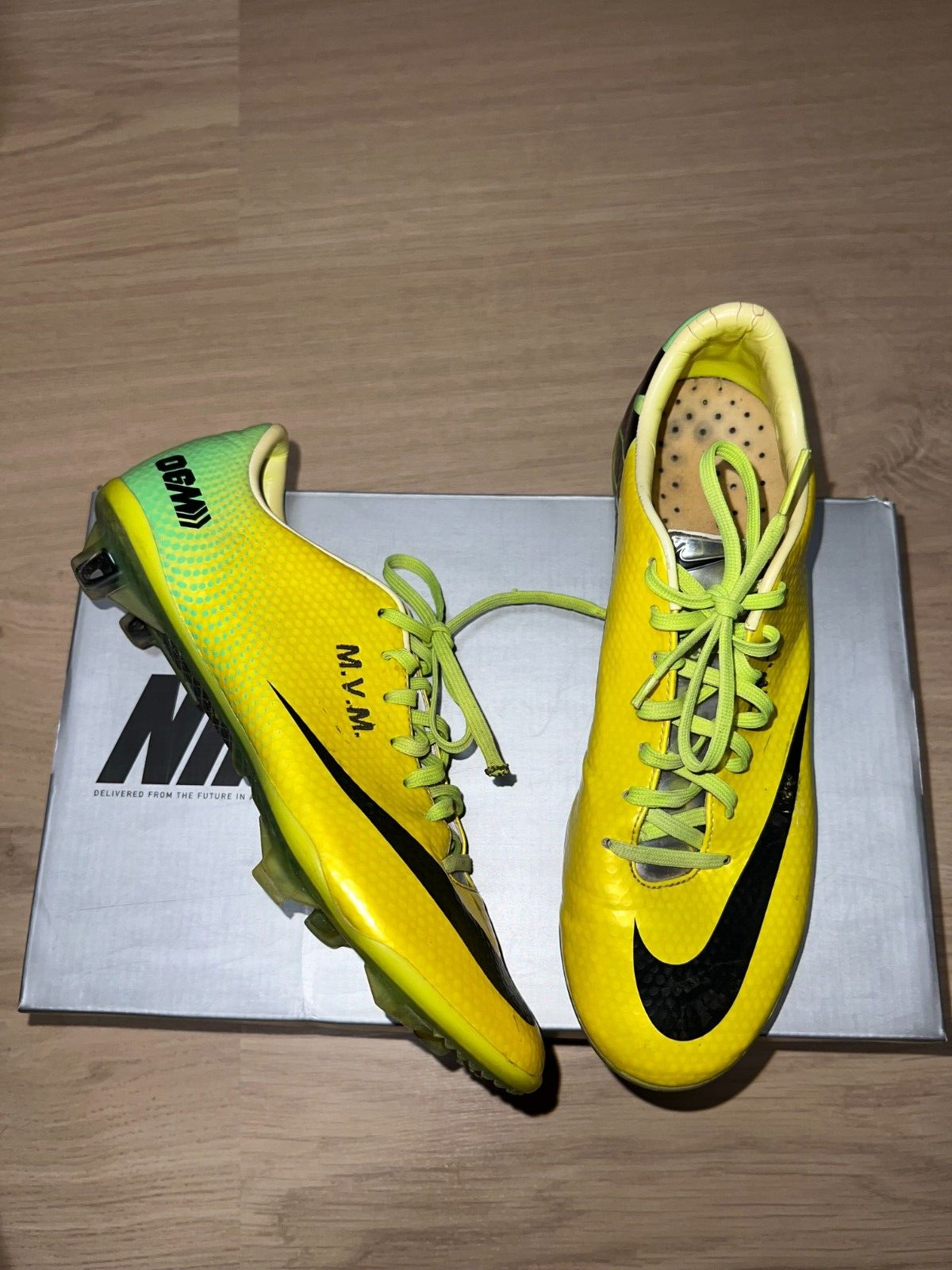 Nike Mercurial Vapor IX FG UK 6 US 7 EUR 40 Yellow/Green Nike Mercurial Vapor IX FG UK 6 US 7 EUR 40 Yellow/Green