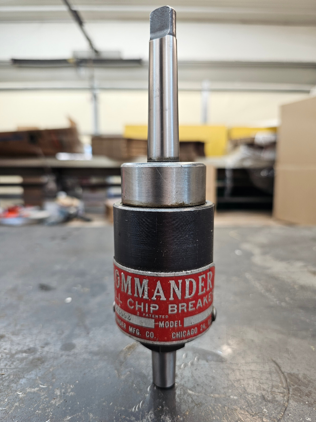 Rockwell Commander drill chip breaker JT33 shank on MT2 spindle