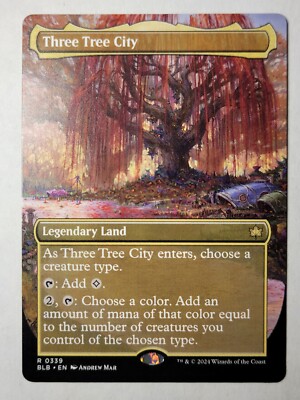 Three Tree City -Borderless- BLOOMBURROW Regular Rare 339 BLB Magic mtg NM/M