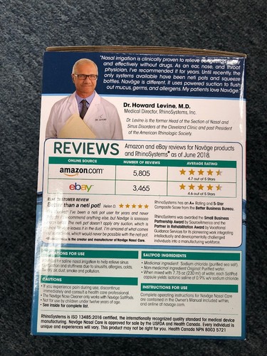 Navage Nasal Irrigation Basic Bundle: Navage Nose Cleaner and SaltPods SEALED