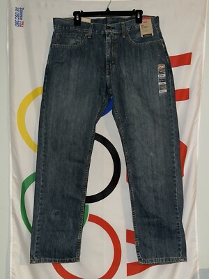 Levi s 559 Relaxed Straight Jeans Mens 34x30 Medium Wash Denim NWT