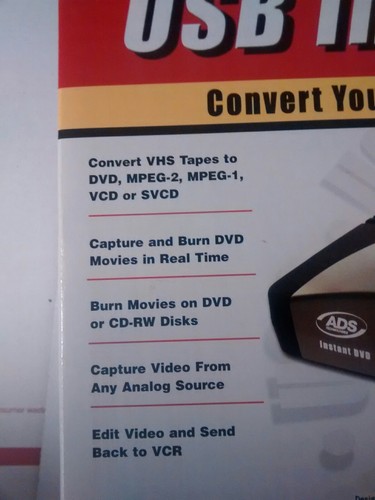 Usb Instant Drive Video To Dvd Converter ADS Technologies makes all video to dvd