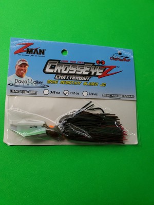 zman z-man crosseyez chatterbait 1/2oz snag resistant bladed jig chili dog (a9)