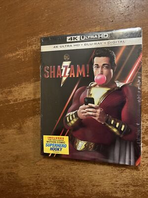 NEW! Shazam - Zachary Levi - 4K Ultra HD + Blu ray + Digital