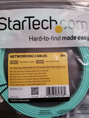Startechcom FIBLCSC5 5m Multimode 62.5/125 Duplex Fiber Patch Cable