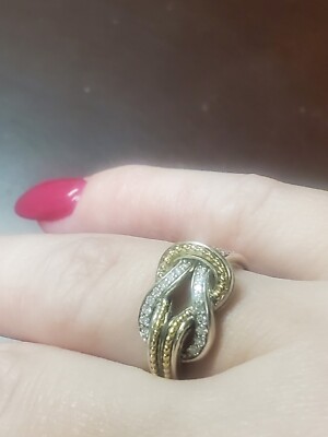 LAGOS Newport Two-Tone Knot Diamond Ring, Size 7