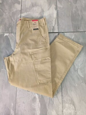 Levis Mens XX Cargo Chino Taper Trousers Pants / Size 38W X 32L / Beige BNWT