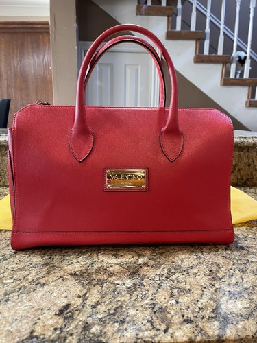 VALENTINO by Mario Valentino Lilly Red Saffiano Leather VALENTINO by Mario Valentino Lilly Red Saffiano Leather