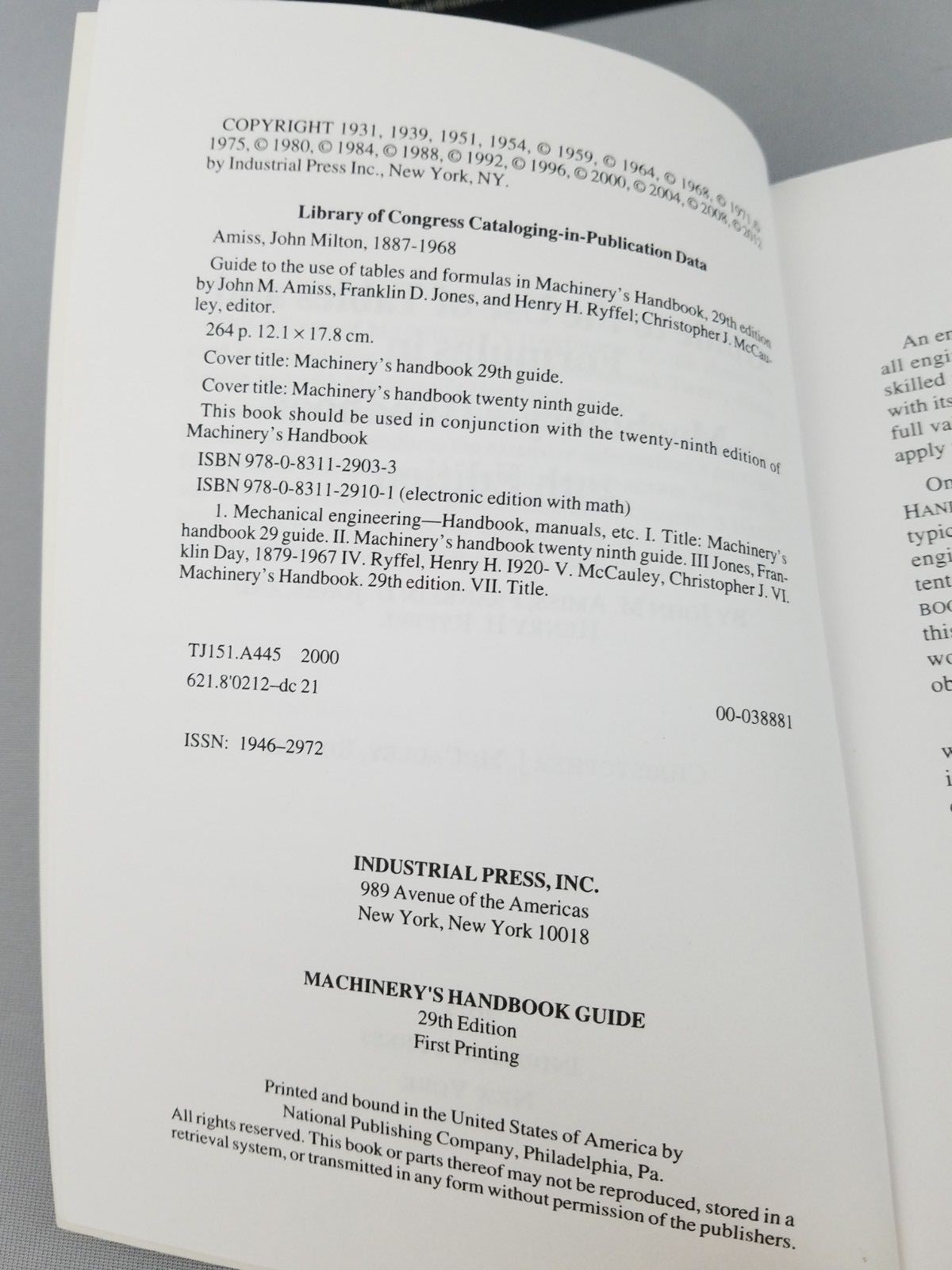 Machinery's Handbook 29th Edition with Guide Book Set - Industrial Press