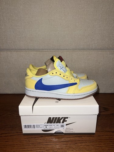 Pre-owned Jordan Travis Scott X Air  1 Retro Og Sp Low Canary Dz4137-700 Us Size 5w/3.5m In Yellow