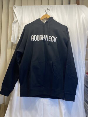 roughneck long sleeve black hoodie size medium new