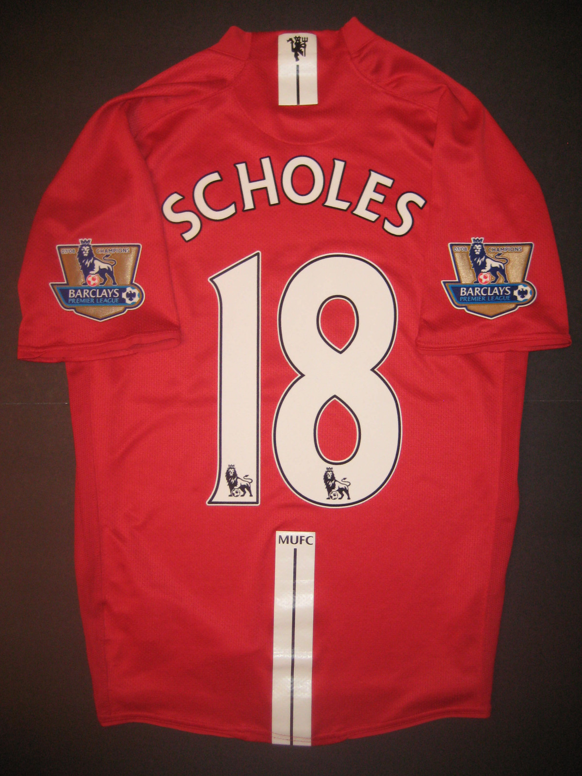 2007-2009 Nike Manchester United Paul Scholes Jersey Shirt