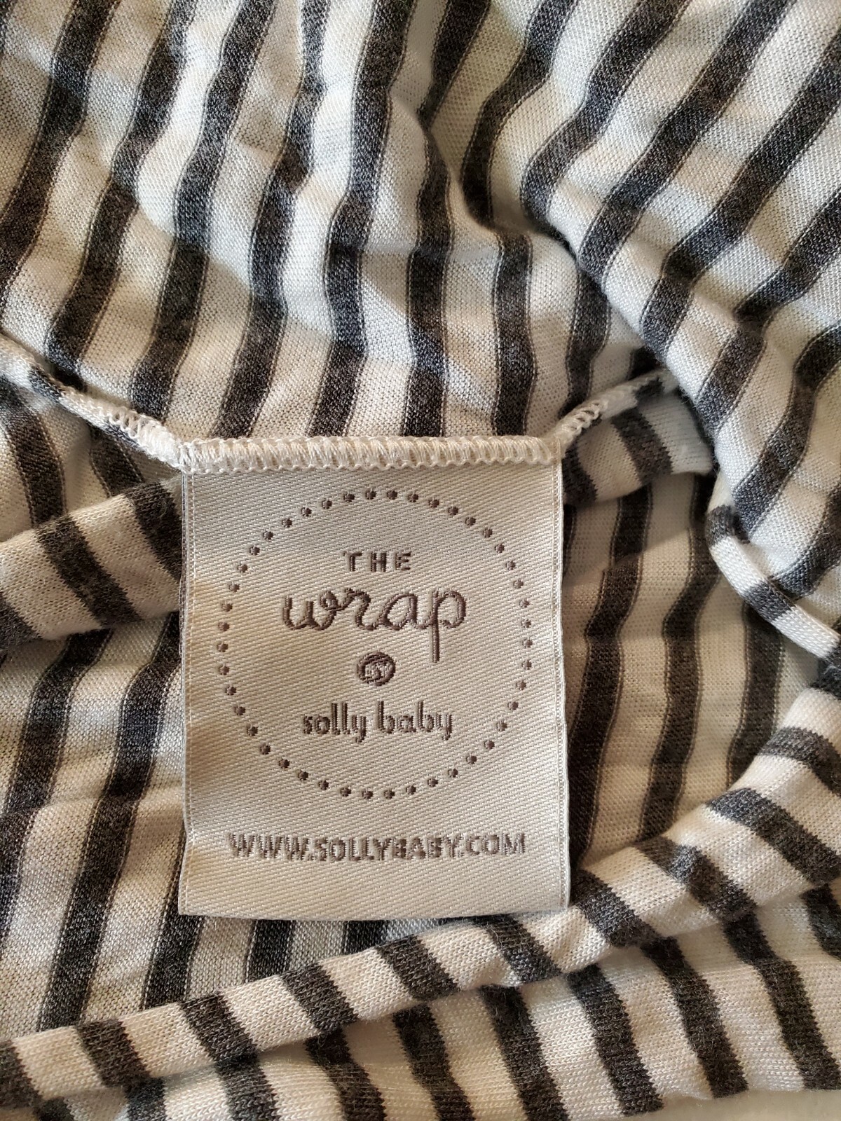 solly baby wrap grey stripe
