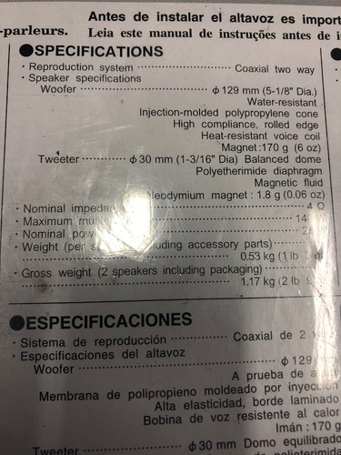 New 2 Pioneer TS G1343R 2-Way Car Speakers 140W Max 5-1/4