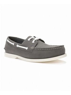 Мужские туфли-лодочки CLUBROOM Mens Grey Moc Toe Comfort Eyelet Elliot с круглым носком, 9,5 М
