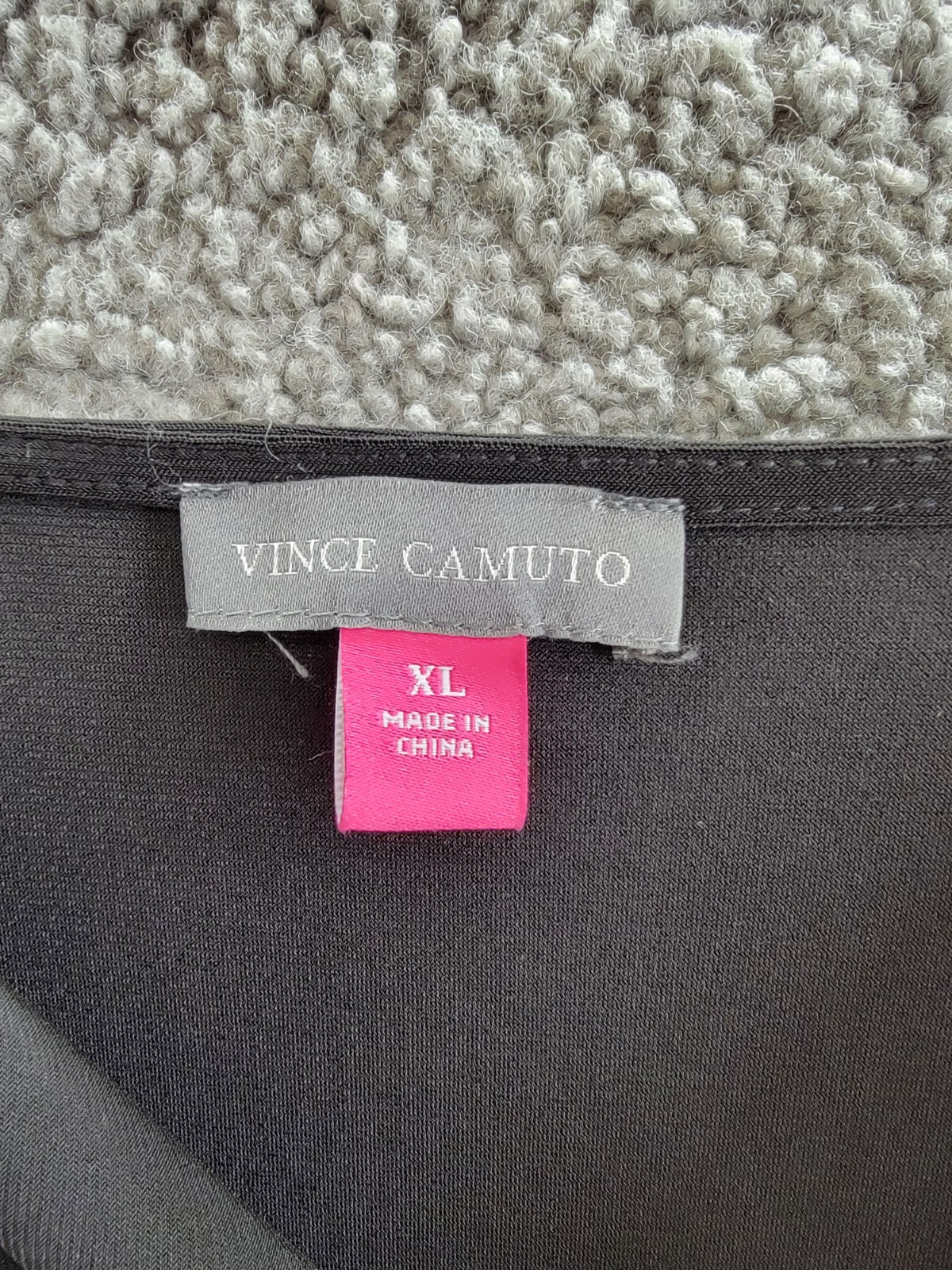 VINCE CAMUTO Draped Crossover Top Women's XL Black Solid Sleeveless Pullover - Picture 8 of 14