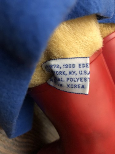 Vintage Paddington Bear 30th Anniversary Eden 1988 Red Boots Hat Rain Coat
