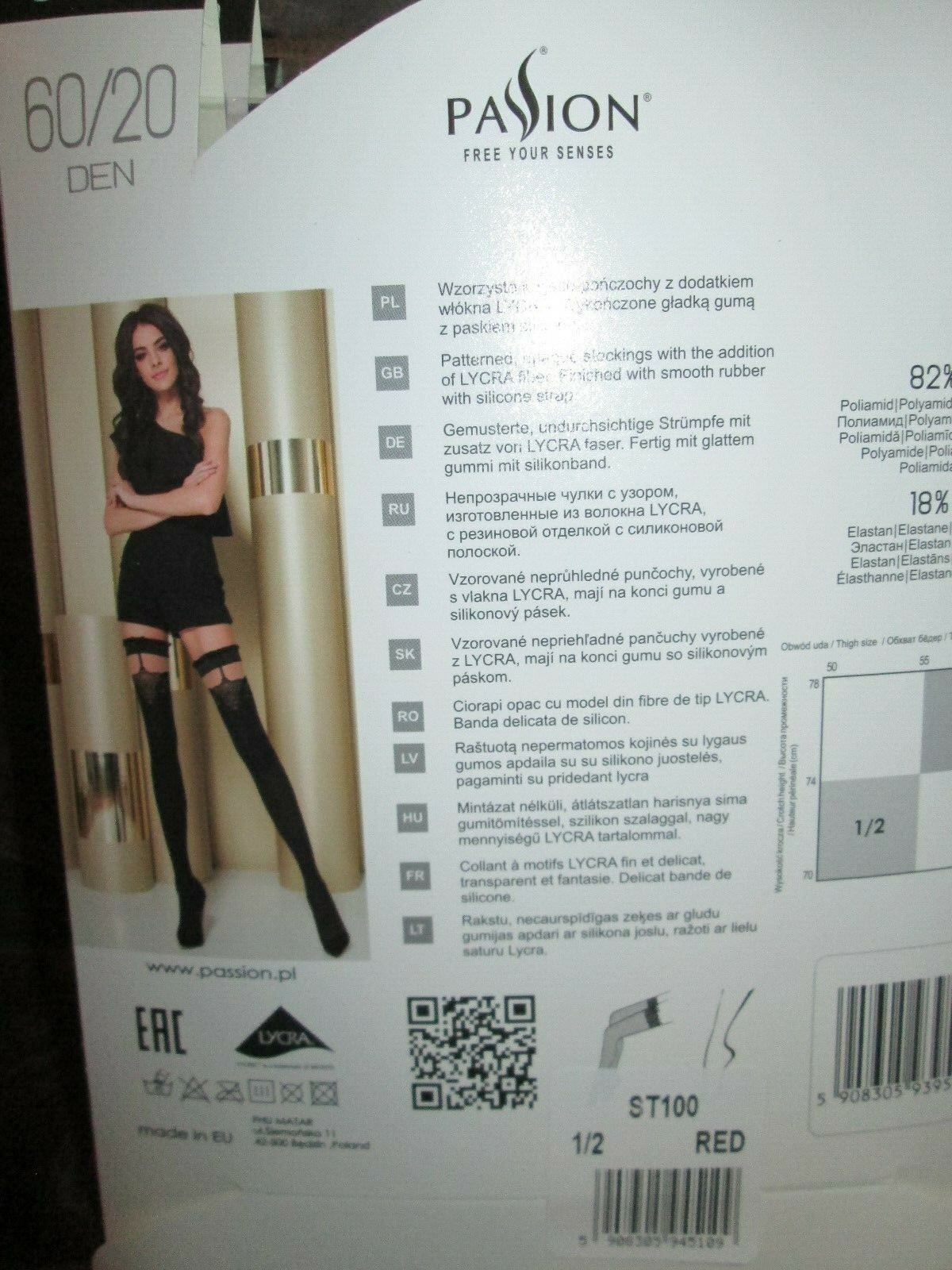 Passion ST100 Hold Ups Seam & Real Satin Bow Pattern - Ruffled 2 sizes 2 colors