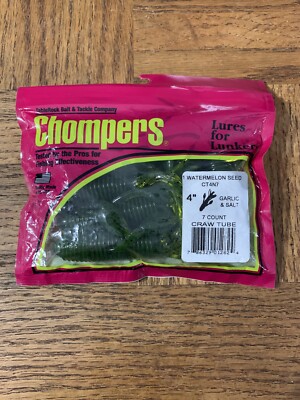 Choppers 4'' Craw Tube Watermelon Seed 1ea pk Of 7-BRAND NEW-SHIPS N 24 HOURS
