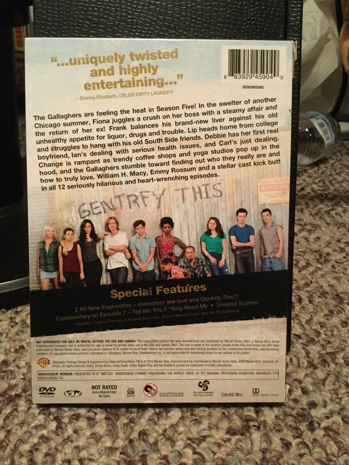 BRAND NEW OPENED BOX SHAMELESS COMPLETE FIFTH SEASON (DVD) 3 DISKS 2015