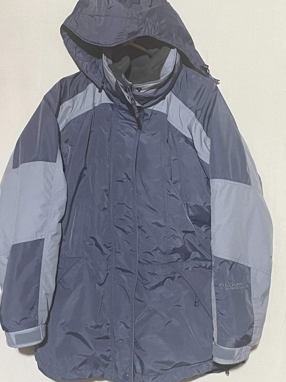 ~~Columbia Womens Interchange Core Coat Jacket M Shell And Removable Liner Blue
