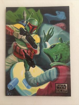 2011 Topps Star Wars Galaxy Series 6 Base Card # 32 Clash of the Bounty Hunters