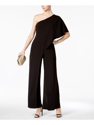 

ADRIANNA PAPELL Женский черный вечерний комбинезон с широкими штанинами Размер