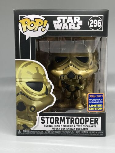 Funko Pop #296 Gold Star Wars Stormtrooper Wondrous Con Funko Pop #296 Gold Star Wars Stormtrooper Wondrous Con