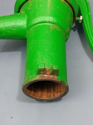 Vintage Hand  Water Pump parts cast iron green