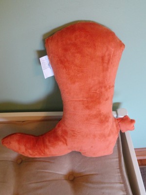 Super Cute Cowboy Cowgirl Boot Plush Pillow Decoration with Spur