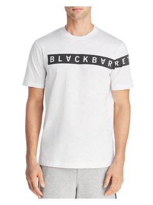 

BLACK BARRETT Мужская белая футболка с коротким рукавом и графическим логотипом, Белый, 80053978XJT274