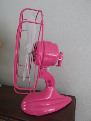 Vintage Pink and White Electric Fan 10