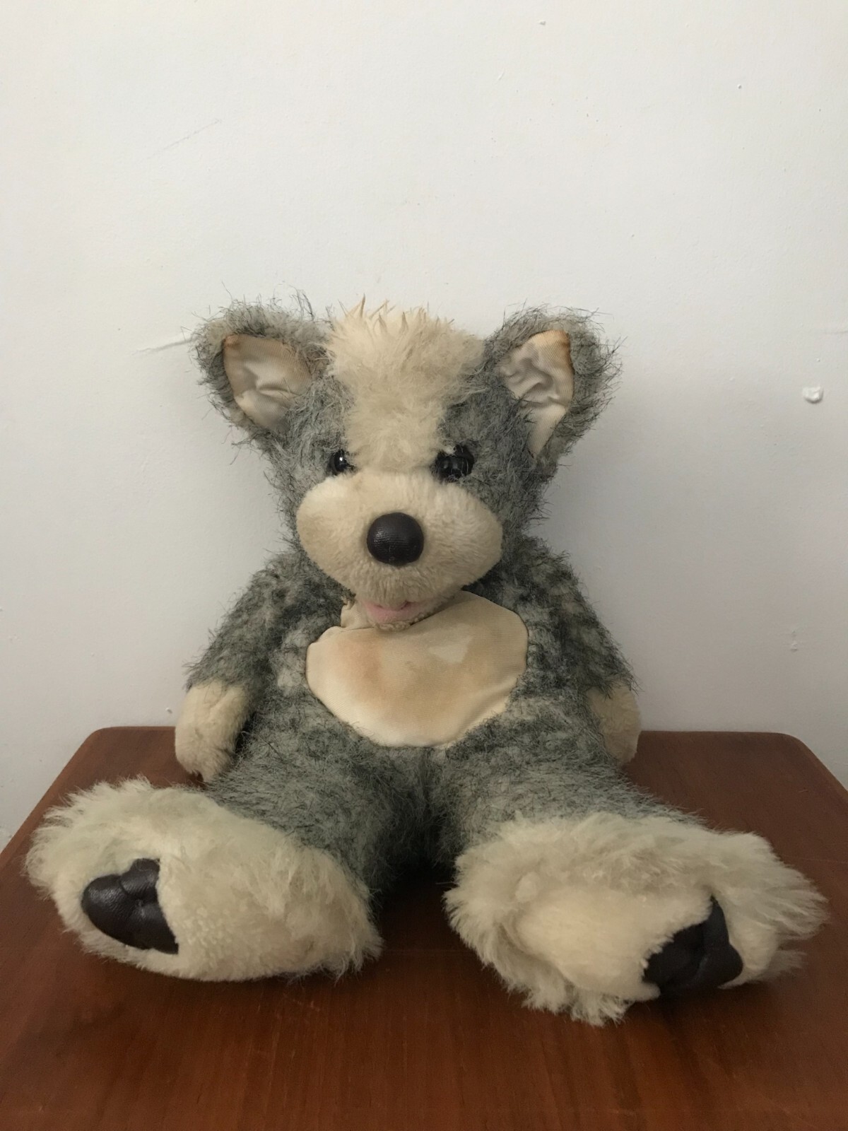 VINTAGE 1992 TYCO MY PUPPY LOVES ME ANIMATED DOG STUFFED PLUSH GRAY TESTED WORKS