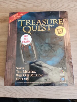 Treasure Quest CD-ROM w/ Official Resource Guide 1996 PC Computer Game Sealed