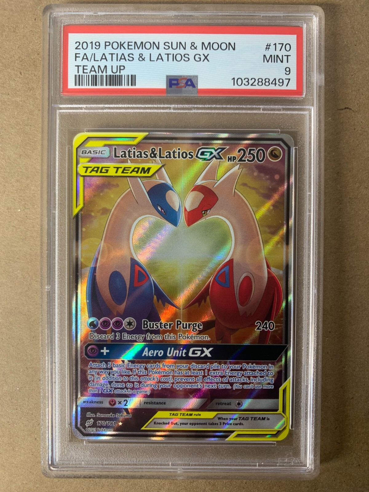 Latias & Latios GX (Alternate Full Art) 170/181 Sm-Team Up