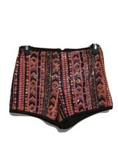 Forever 21 Sequin Shorts Black Neon Bright Small | eBay