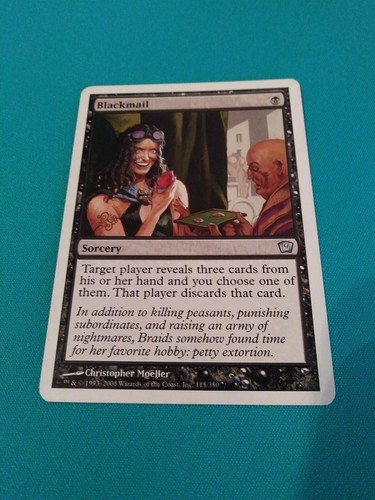 Blackmail 1x FOIL MTG 9th Ninth Edition Uncommon MINT black Blackmail 1x FOIL MTG 9th Ninth Edition Uncommon MINT black