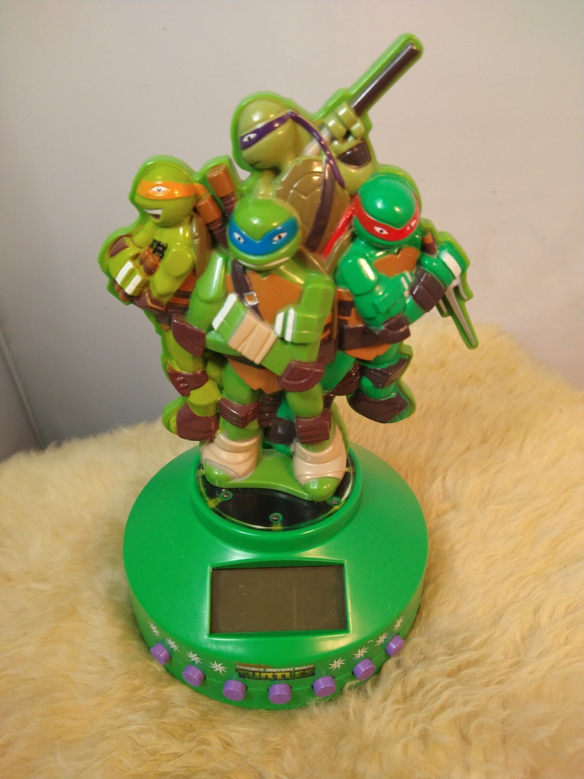 TEENAGE MUTANT NINJA TURTLE Alarm Clock Radio Digital Display TMNT Aux Jack
