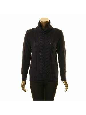 Женский темно-синий свитер с длинным рукавом и черепашьим вырезом Nicholas Womens 4