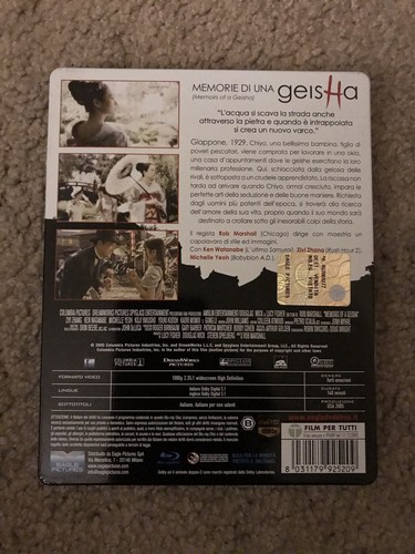 Memoirs of a Geisha (2008, Italy, Region Free) Steelbook NEW