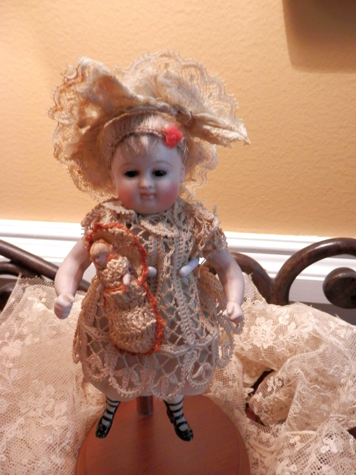 Adorable Early  Pouty Face All Bisque 5 1/4